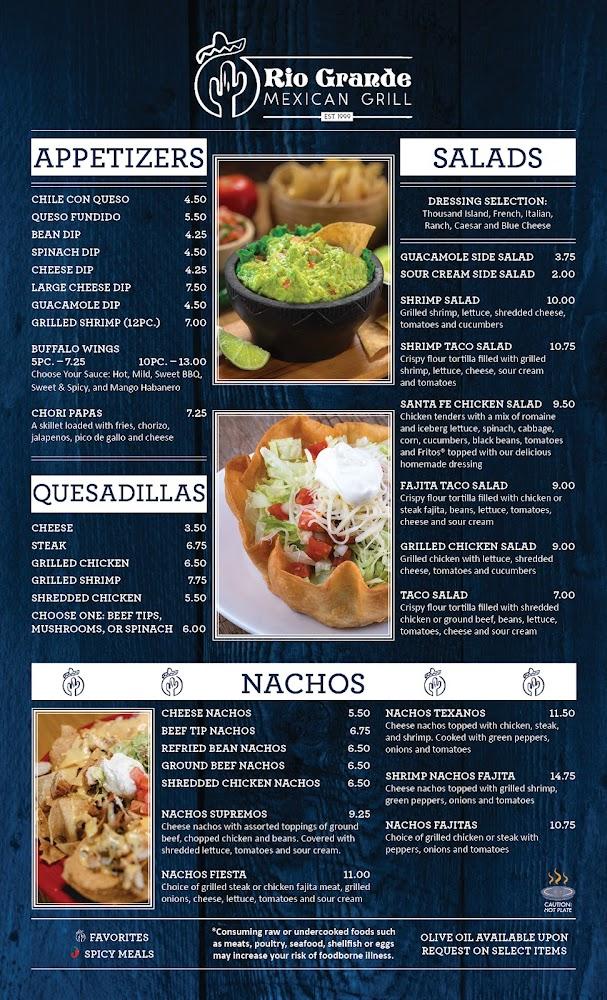 Rio Grande Mexican Grill Menu image 1
